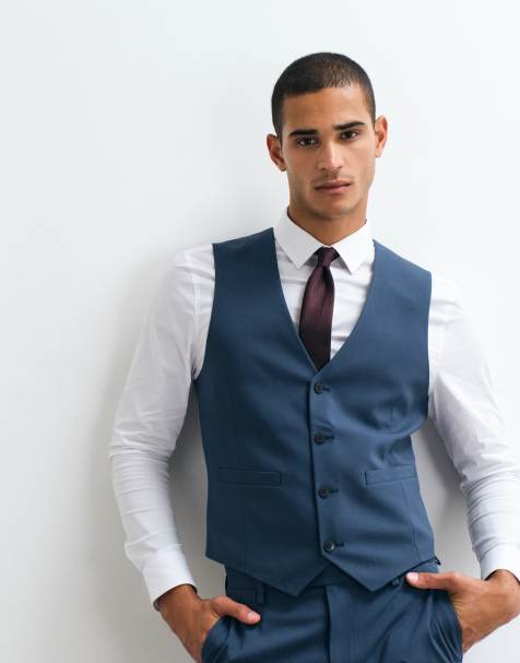 ASOS DESIGN skinny suit waistcoat in navy - view 1