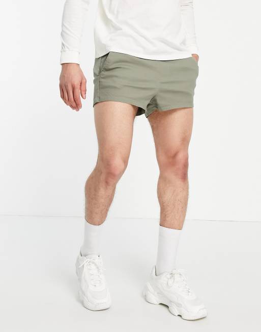 ASOS DESIGN skinny super shorts chino shorts with elasticated