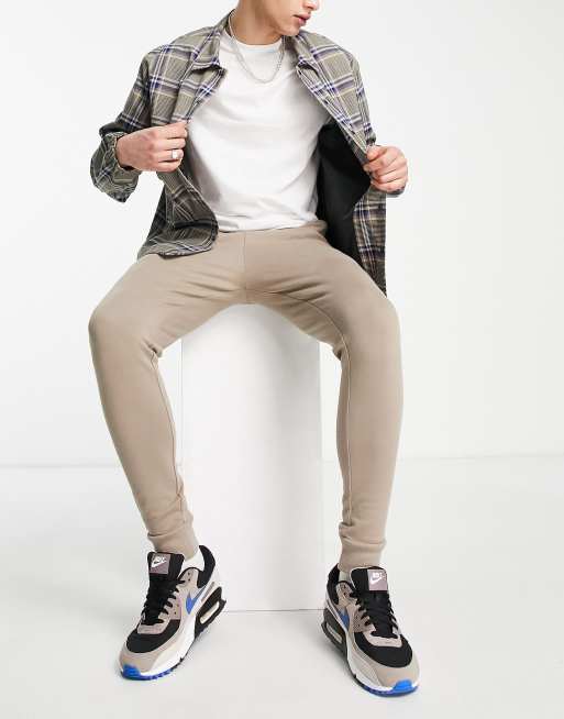 ASOS DESIGN skinny sweatpants in beige & navy 2 pack, 4 of 4