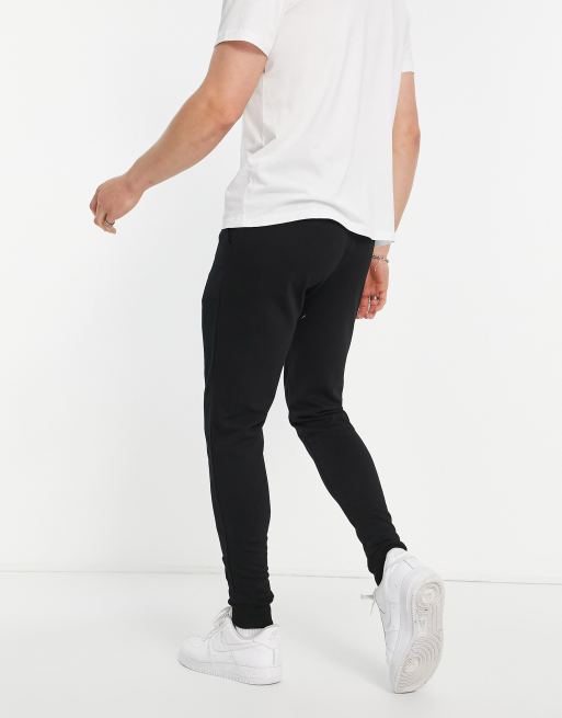 ASOS DESIGN skinny sweatpants in black/gray heather 2 pack