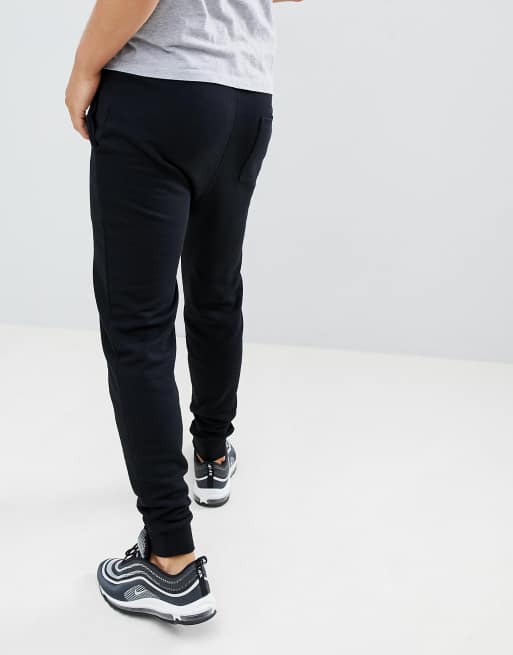 ASOS DESIGN skinny sweatpants in black