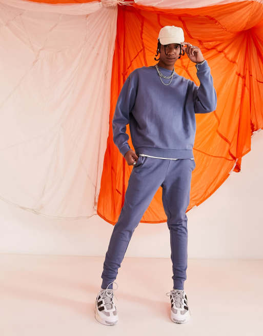 Blue and cheap orange sweatpants