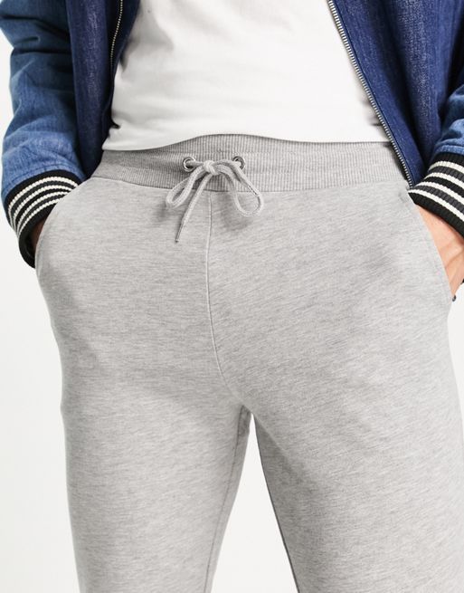 ASOS DESIGN skinny sweatpants in gray marl