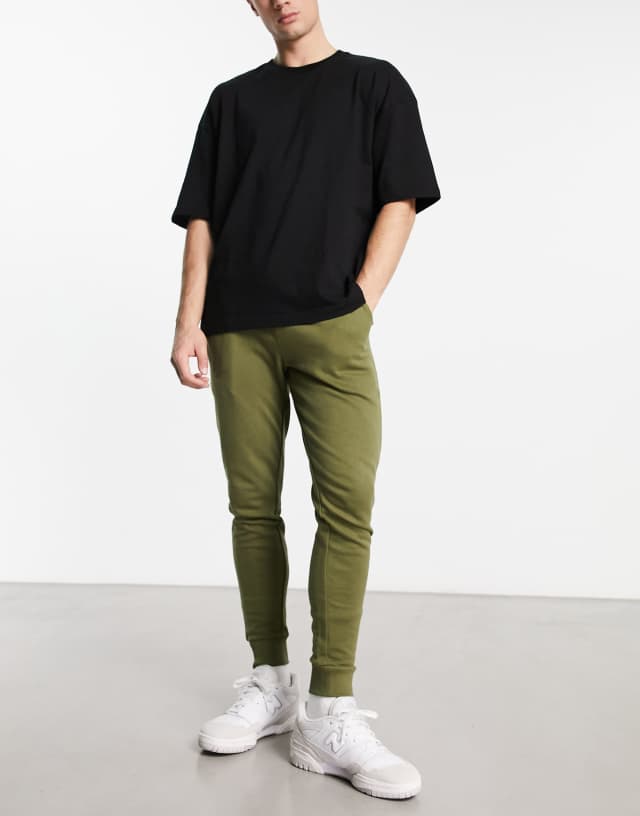 ASOS DESIGN Skinny Sweatpants In Green