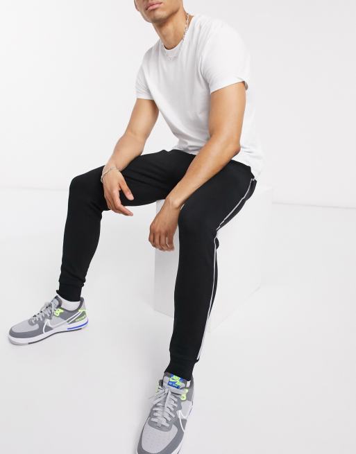 black reflective sweatpants