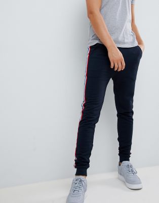 skinny joggers with side stripe