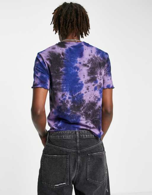 ASOS DESIGN skinny t-shirt in blue tie dye, 2 of 4