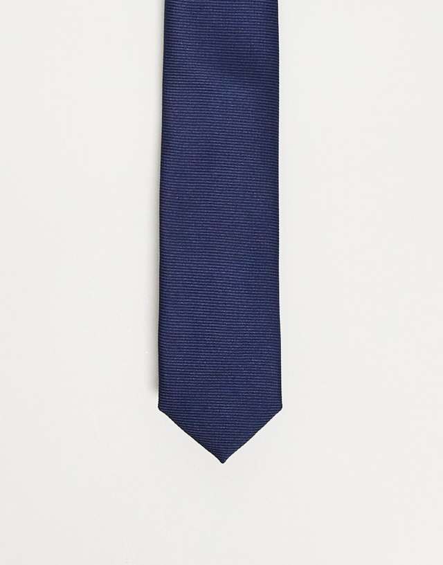 ASOS DESIGN skinny tie in navy