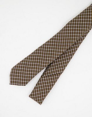 ASOS DESIGN skinny tie in vintage check
