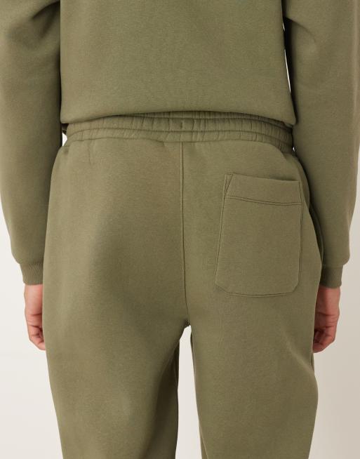 ASOS DESIGN skinny trackies with pintucks in green, 5 of 5