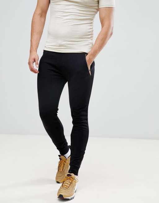 ASOS DESIGN skinny trackies with rose gold ankle zip and pockets, 4 of 4