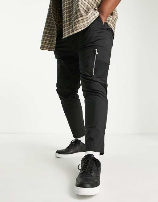 Elastic Waist Slim Fit Cargo Trouser