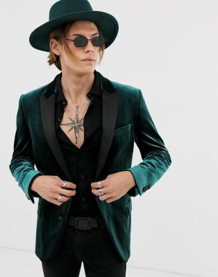 dark green velvet tuxedo