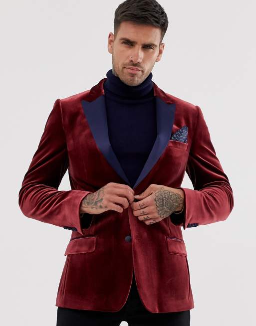 ASOS DESIGN red suit blazer