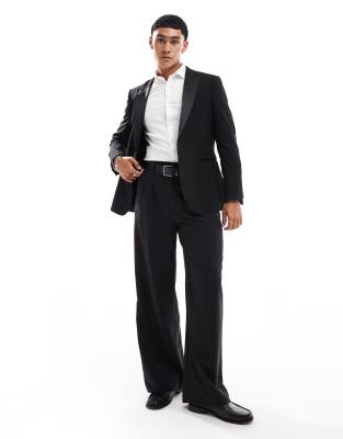 asos ASOS DESIGN skinny tuxedo in black