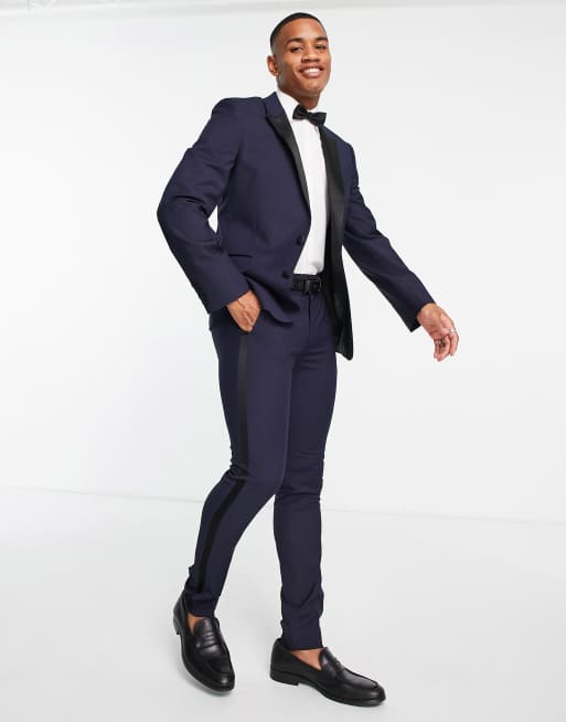 Navy best sale tux shoes