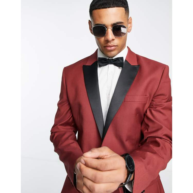 Dark red tuxedo outlet jacket