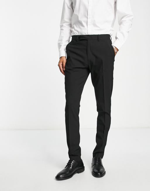 Slim Taper Shell Trousers in Black, Trousers & Shorts