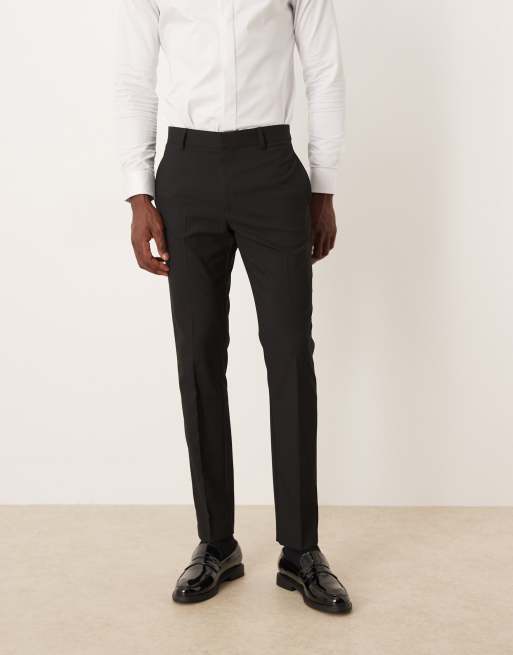 ASOS DESIGN skinny tuxedo pants in black, 2 of 5