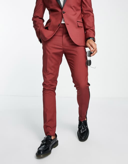 ASOS DESIGN Skinny Suit Trousers In Scarlet Red, $25, Asos