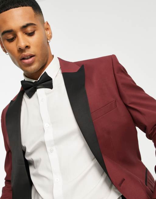 Black and burgundy outlet suit jacket