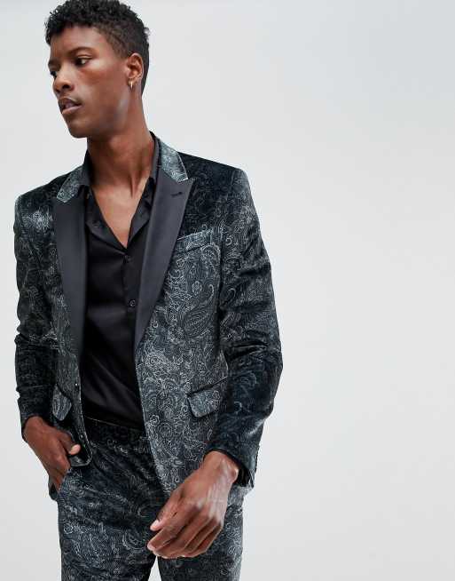 Paisley print deals tuxedo jacket