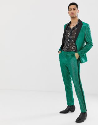 asos glitter suit