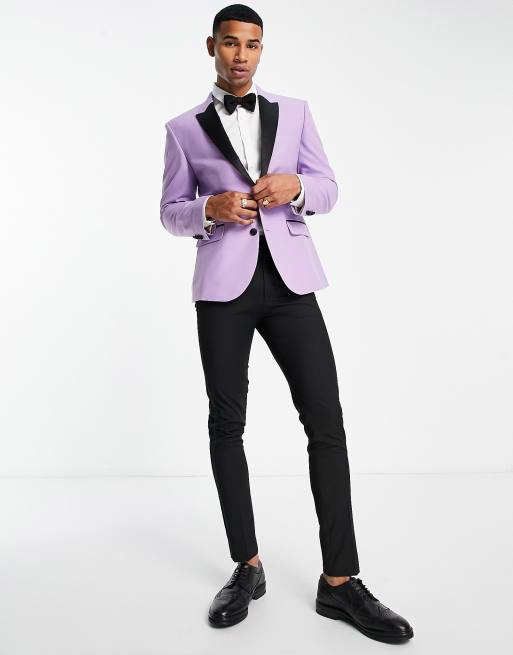 ASOS DESIGN slim tuxedo blazer in sage green