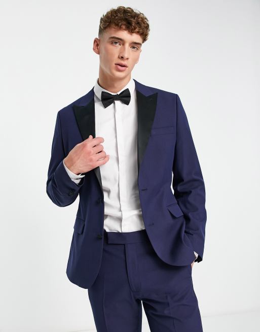 White and store blue tuxedo jacket