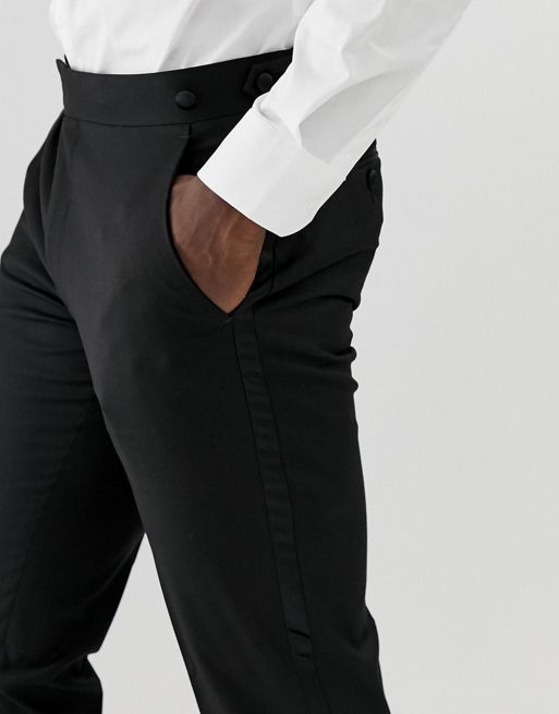 Black Tuxedo Suit Pants