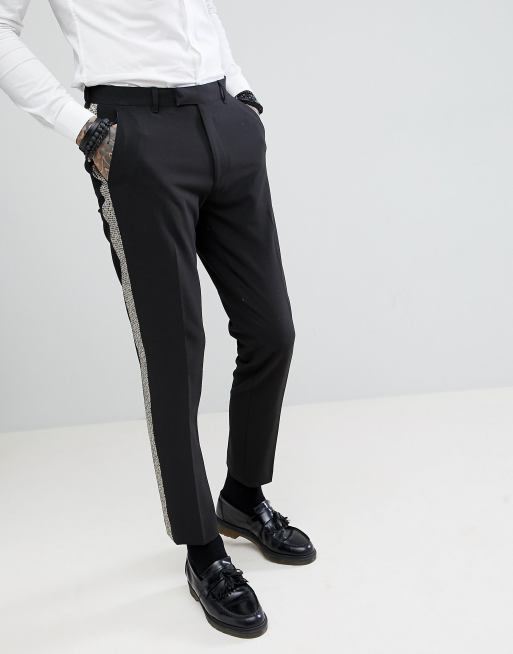 Black trousers cheap with gold stripe