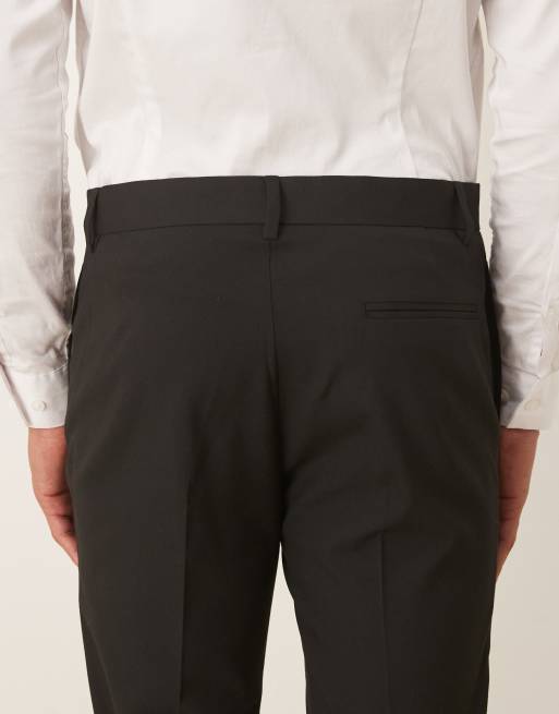 ASOS DESIGN skinny tuxedo trousers in black, 5 of 5