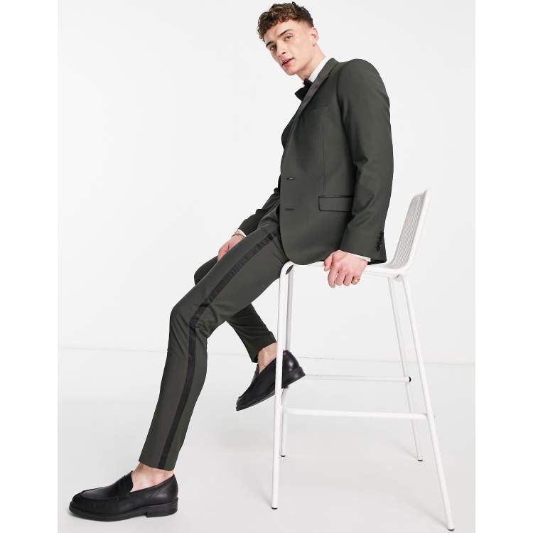 Green trousers cheap with side stripe