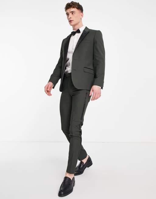 Mens tuxedo trousers hot sale with satin stripe