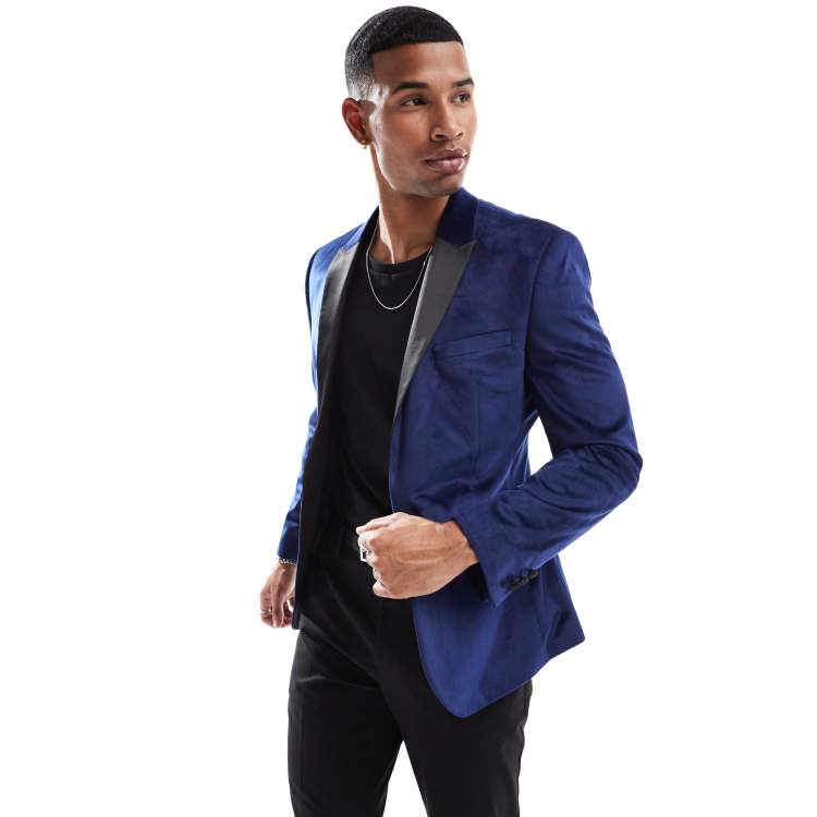 Royal blue hotsell blazer velvet