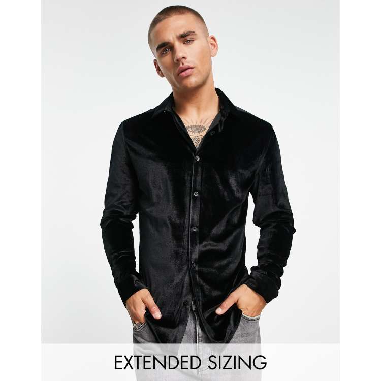 black velvet dress shirt Amazon.com: Alex Vando Mens Velvet Shirts Soft Stretch Casual Button Down  Shirt,Black,S