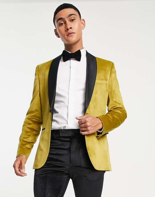 Gold velvet dinner on sale jacket