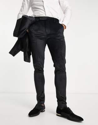 black tuxedo pants slim fit