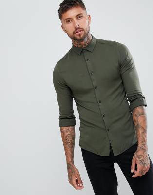 asos khaki shirt