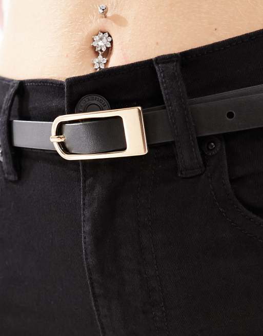 ASOS DESIGN skinny waist and hip belt in black, 2 of 4