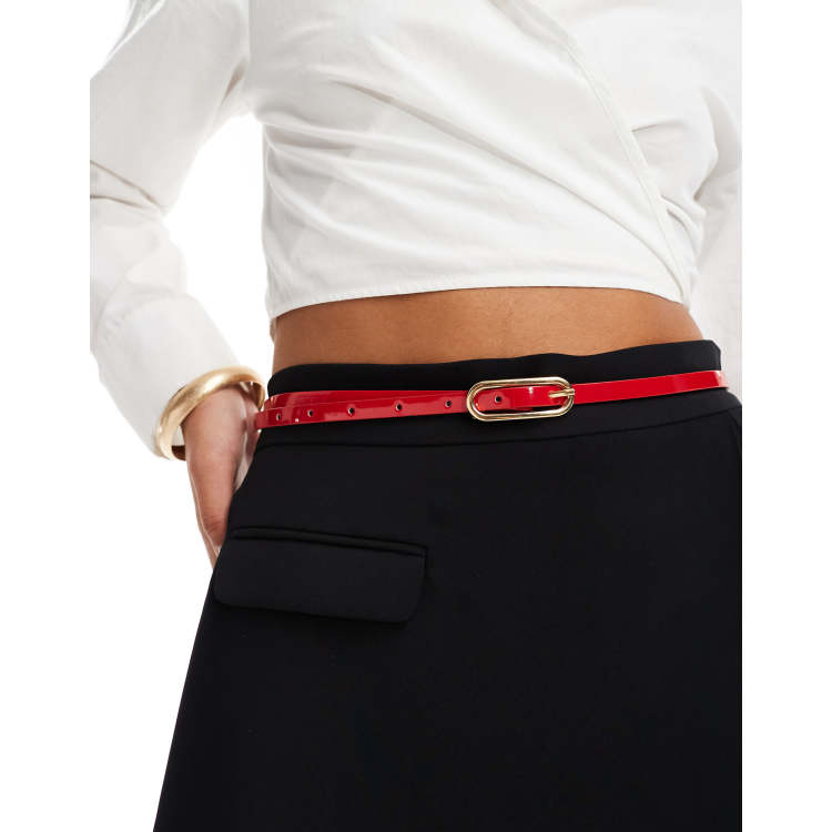 Asos red belt hot sale