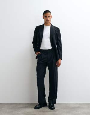 ASOS DESIGN skinny washable wool suit blazer in black - BLACK