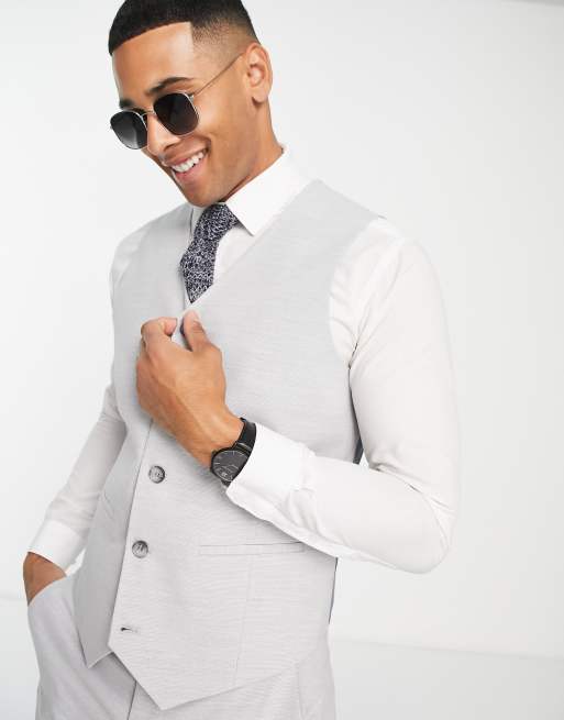 Asos grey outlet waistcoat