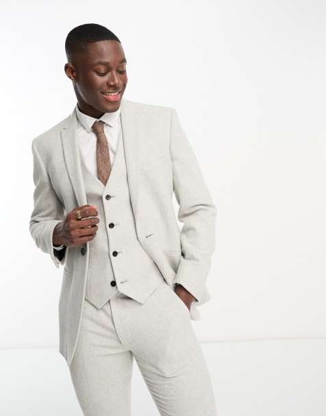 Grey and white hot sale prom suit