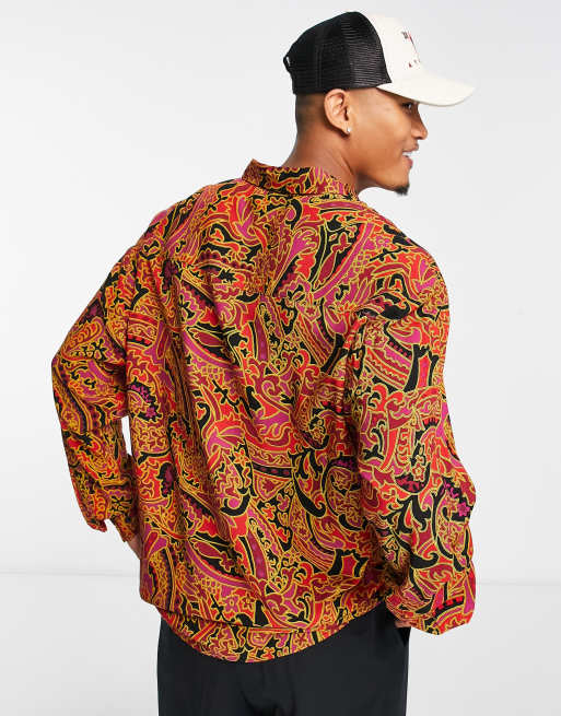 ASOS DESIGN – Skjorta i oversize med vintageinspirerat tryck i 90-talsstil, 2 av 4