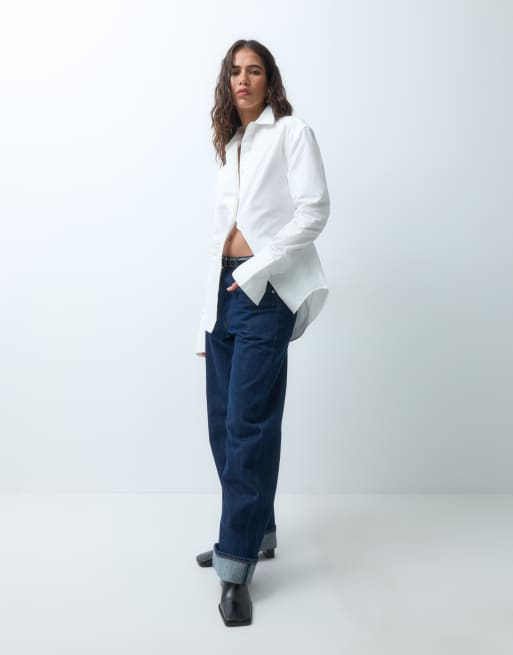 ASOS DESIGN skjorta med markerad midja i vitt, 5 av 9