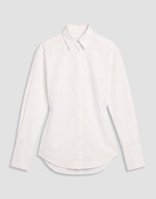 ASOS DESIGN skjorta med markerad midja i vitt, 6 av 9