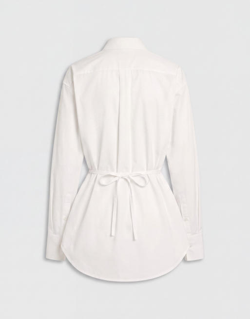 ASOS DESIGN skjorte med markeret talje i hvid, 7 af 9