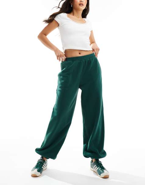 ASOS DESIGN – Skogsgröna byxor i polarfleece, del av set - view 1