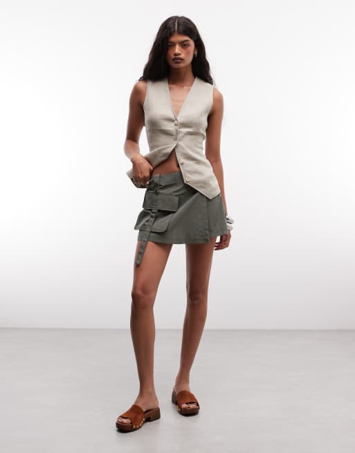 ASOS DESIGN skort cargo à poches vert, 2 de 5